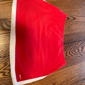 Nike Tennis Skirt (skort) Red Skirt with White Trim